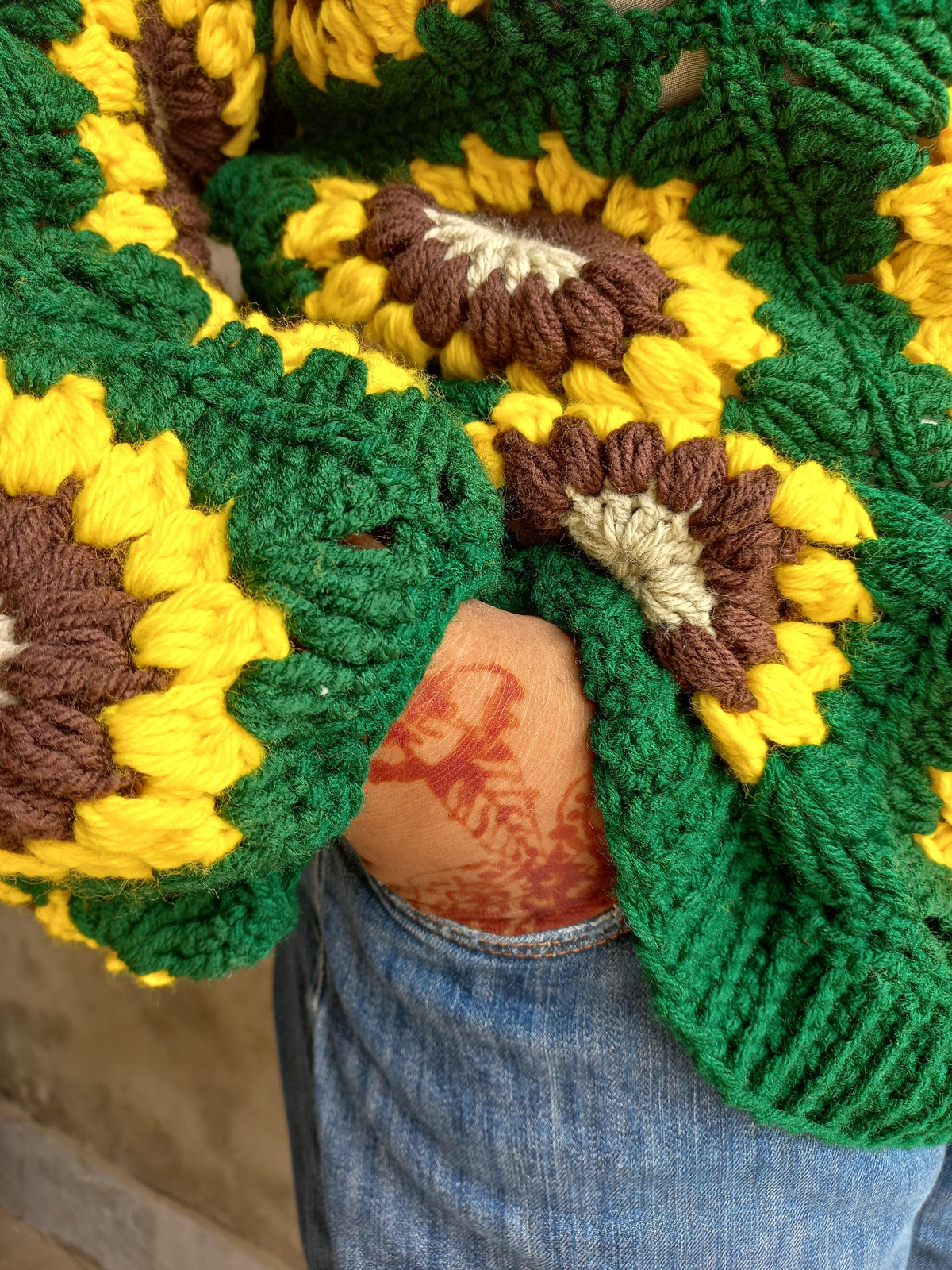 Sunflower sqaure Jumper