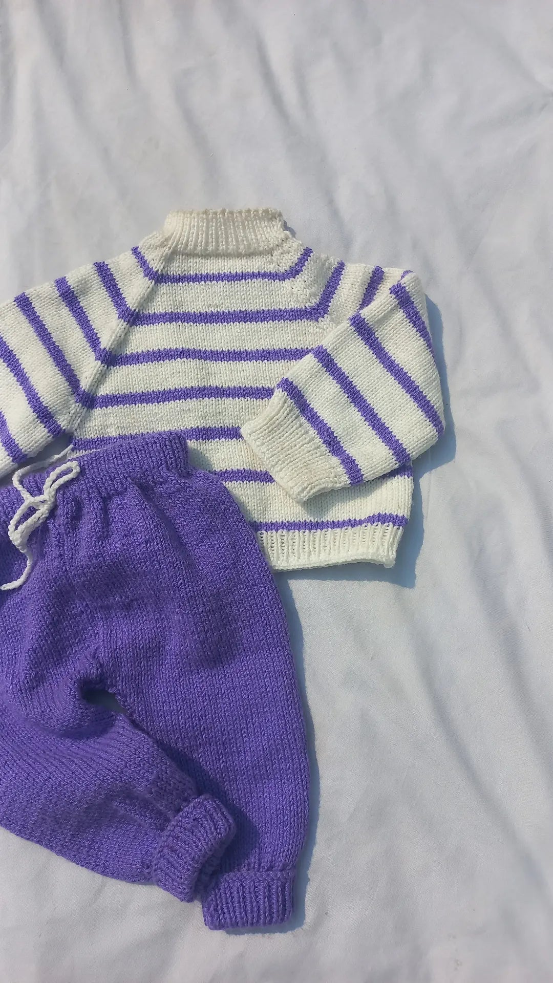 Lavender strip pajma set