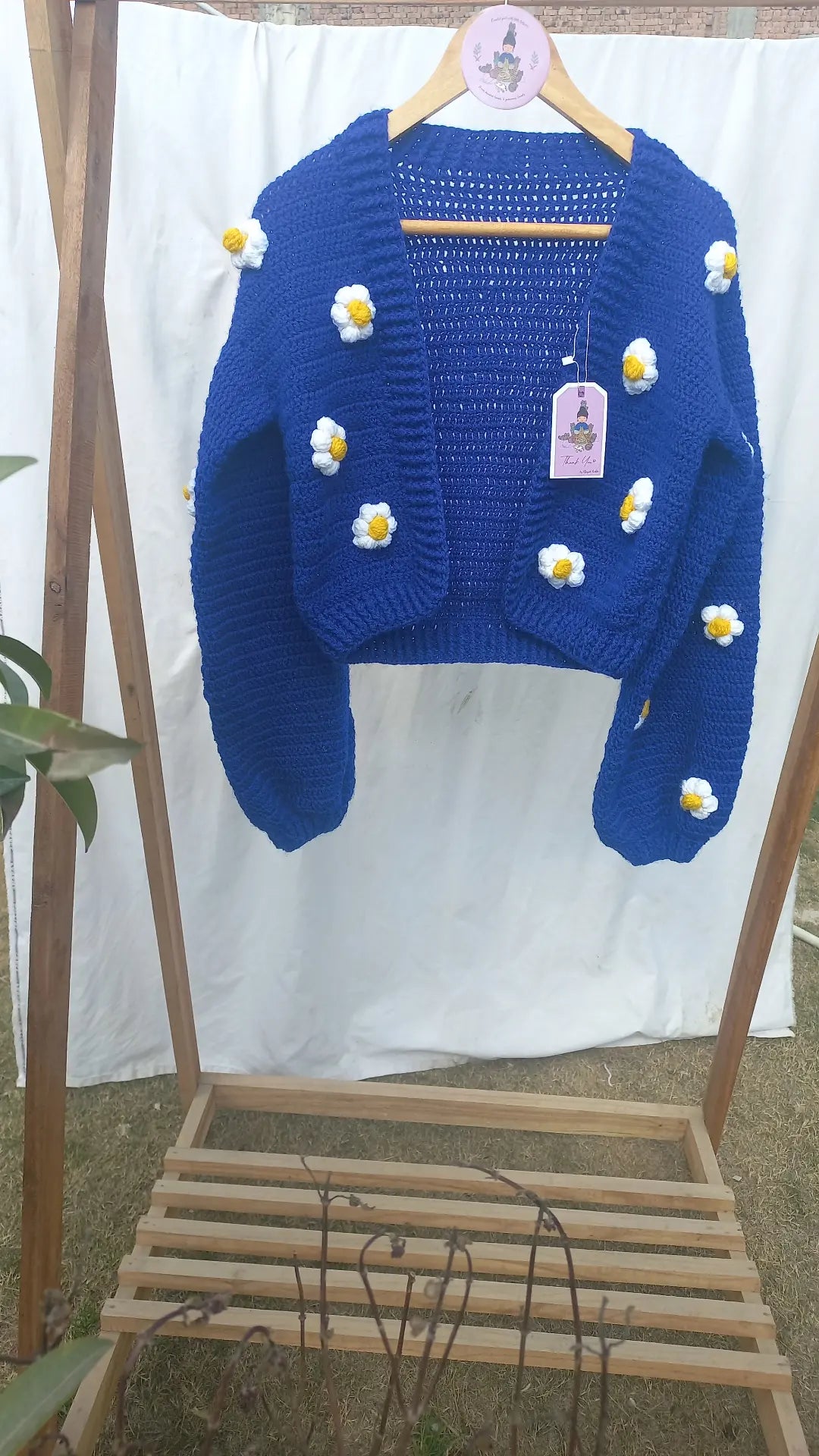 Blossom Cropped Cardigan (mini flower version)