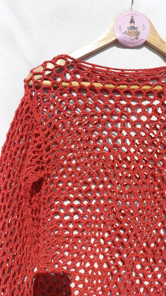 Mesh slipover top