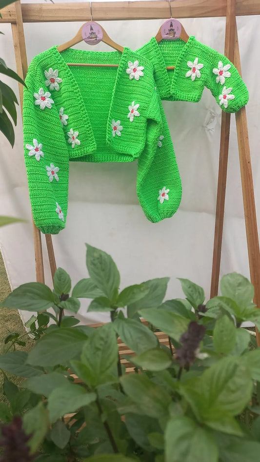 Neon Daisy Cardigan