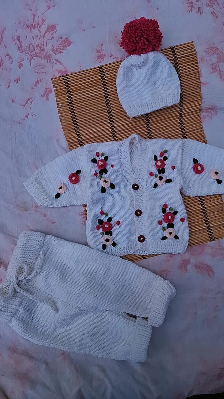 Floral cardigan set