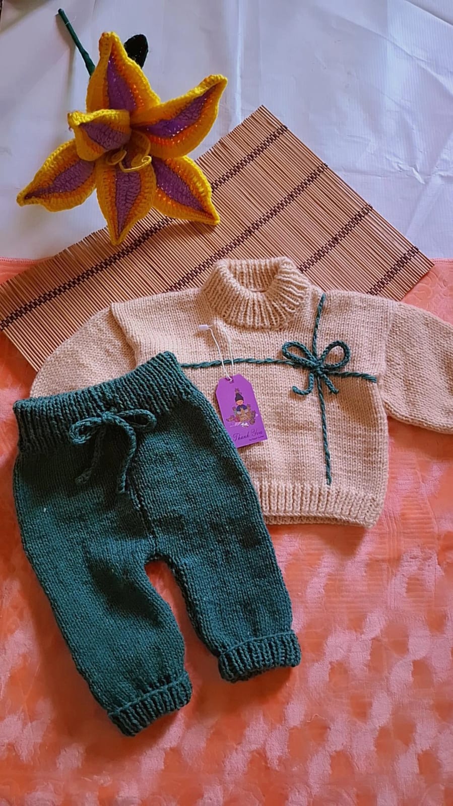 Floral cardigan set