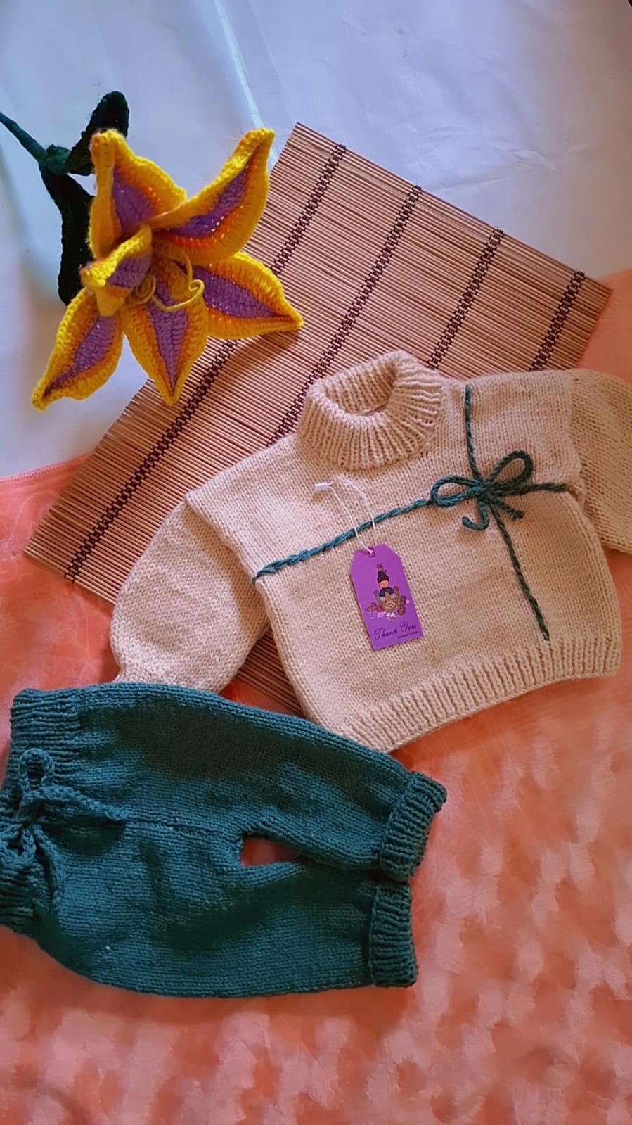 Floral cardigan set
