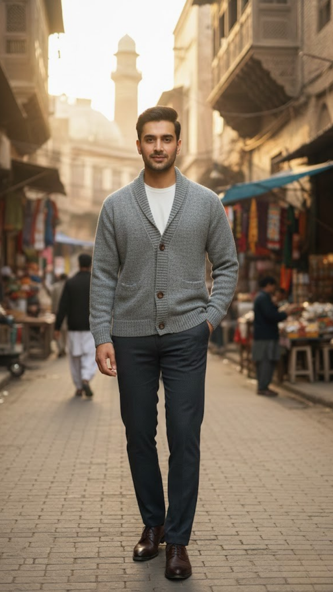 Grey Mohair Cardigan