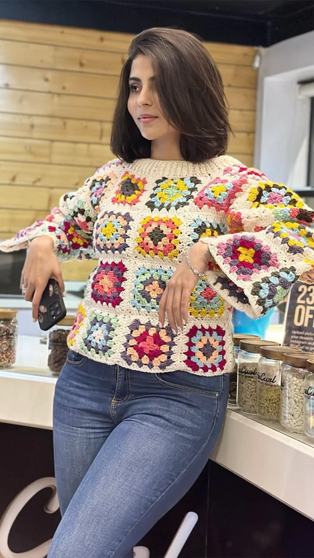 Color flutter jumper