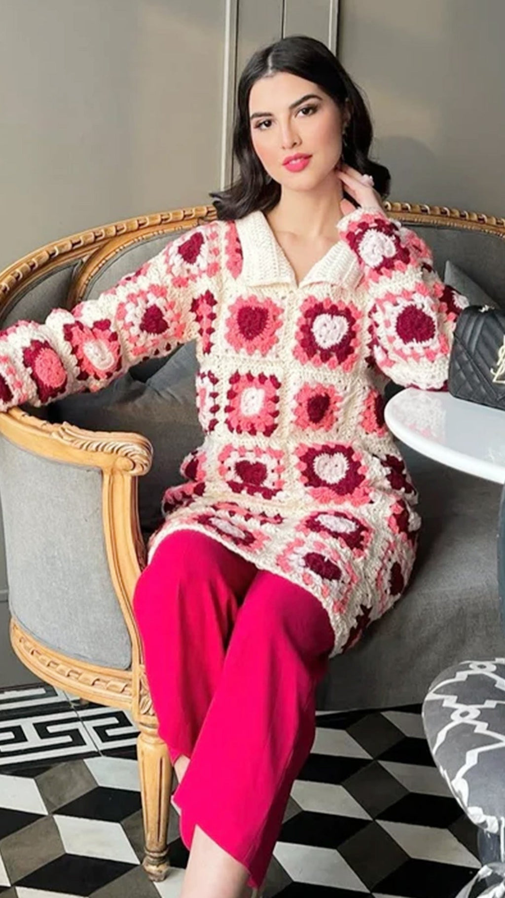 Crochet heart dress