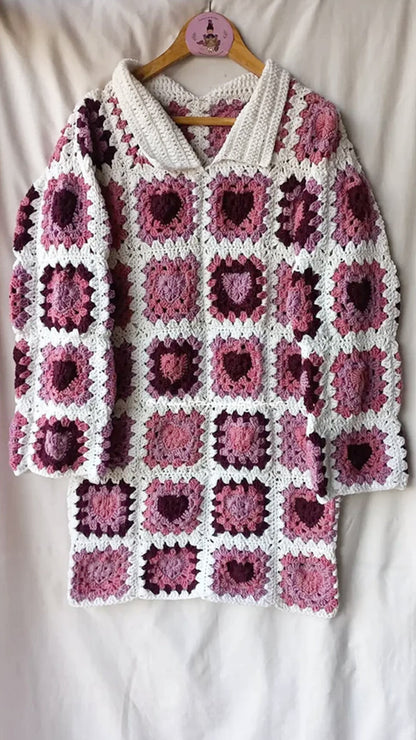 Crochet heart dress
