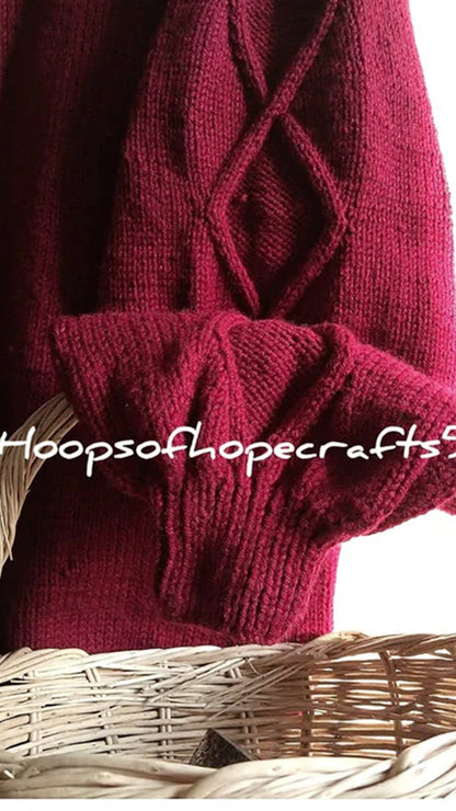 Diamond cables pullover