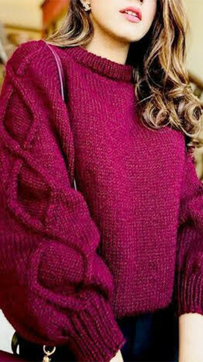 Diamond cables pullover