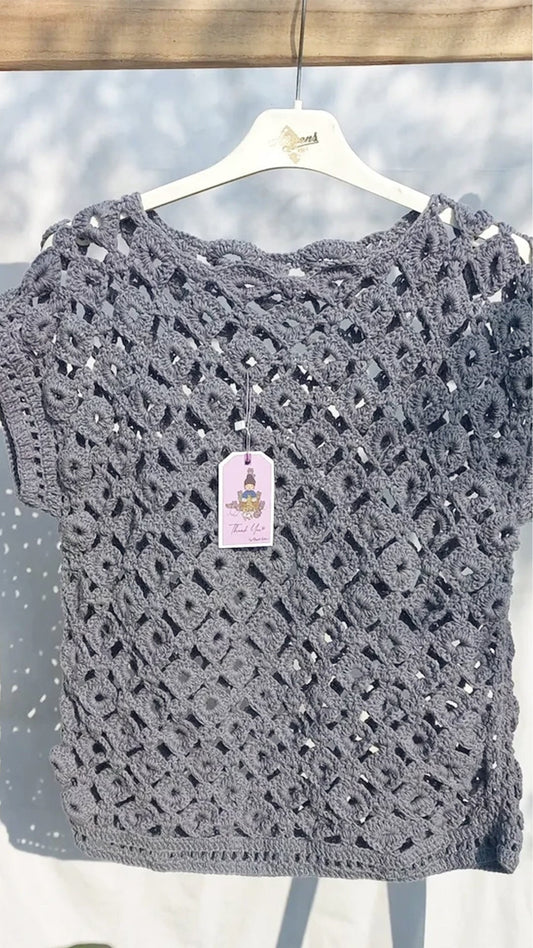 Grey Lace top