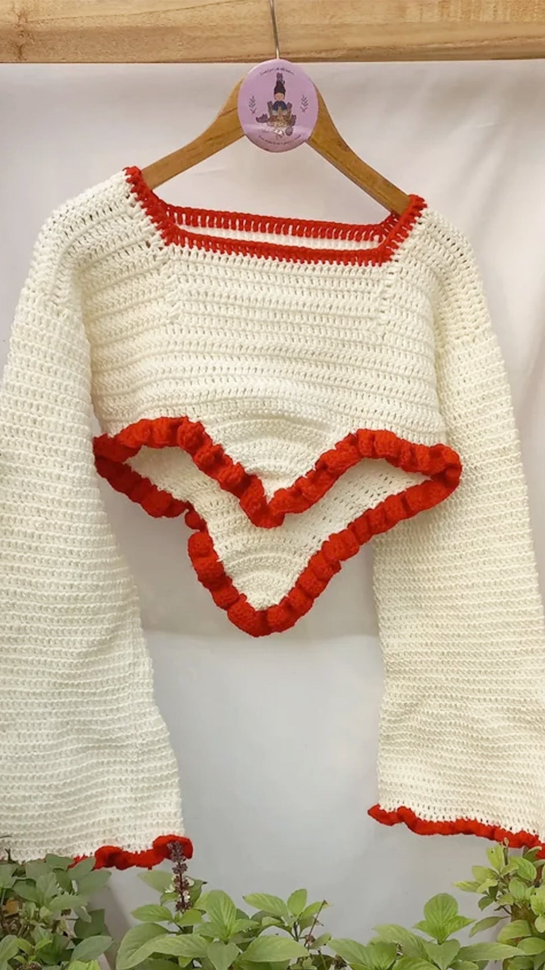 Heart-frills croptop