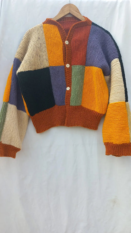 Patchwork knitted Cardigan