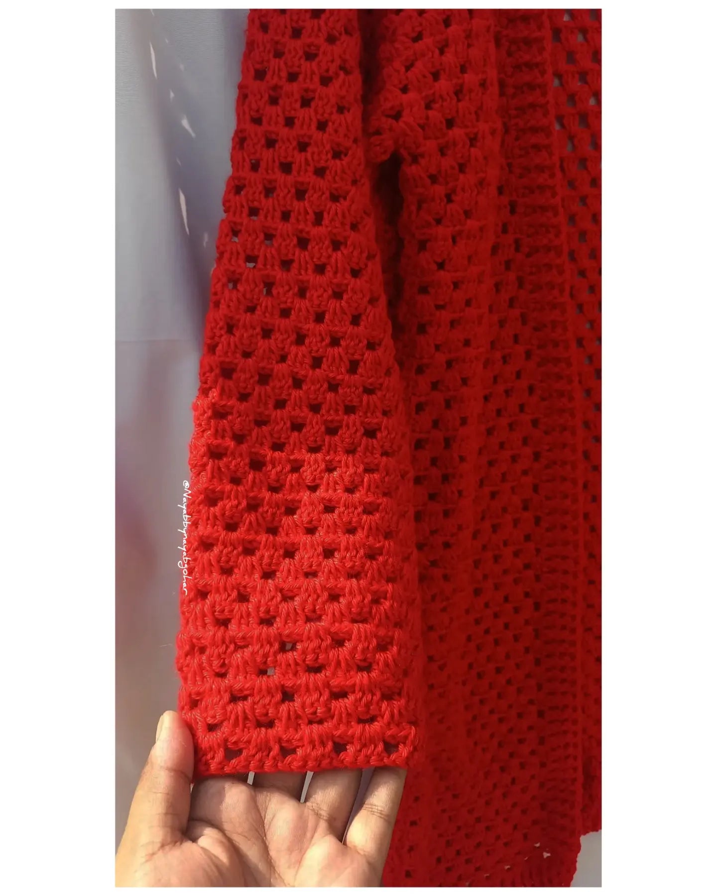 Valentines crochet cardigan