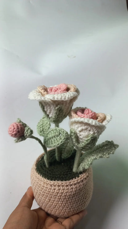 Pestal rose pot