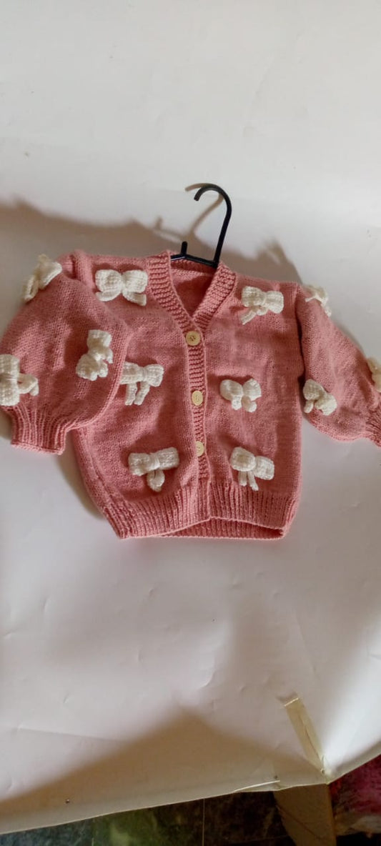 Tea Pink Bow Cardigan