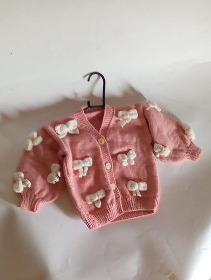 Tea Pink Bow Cardigan