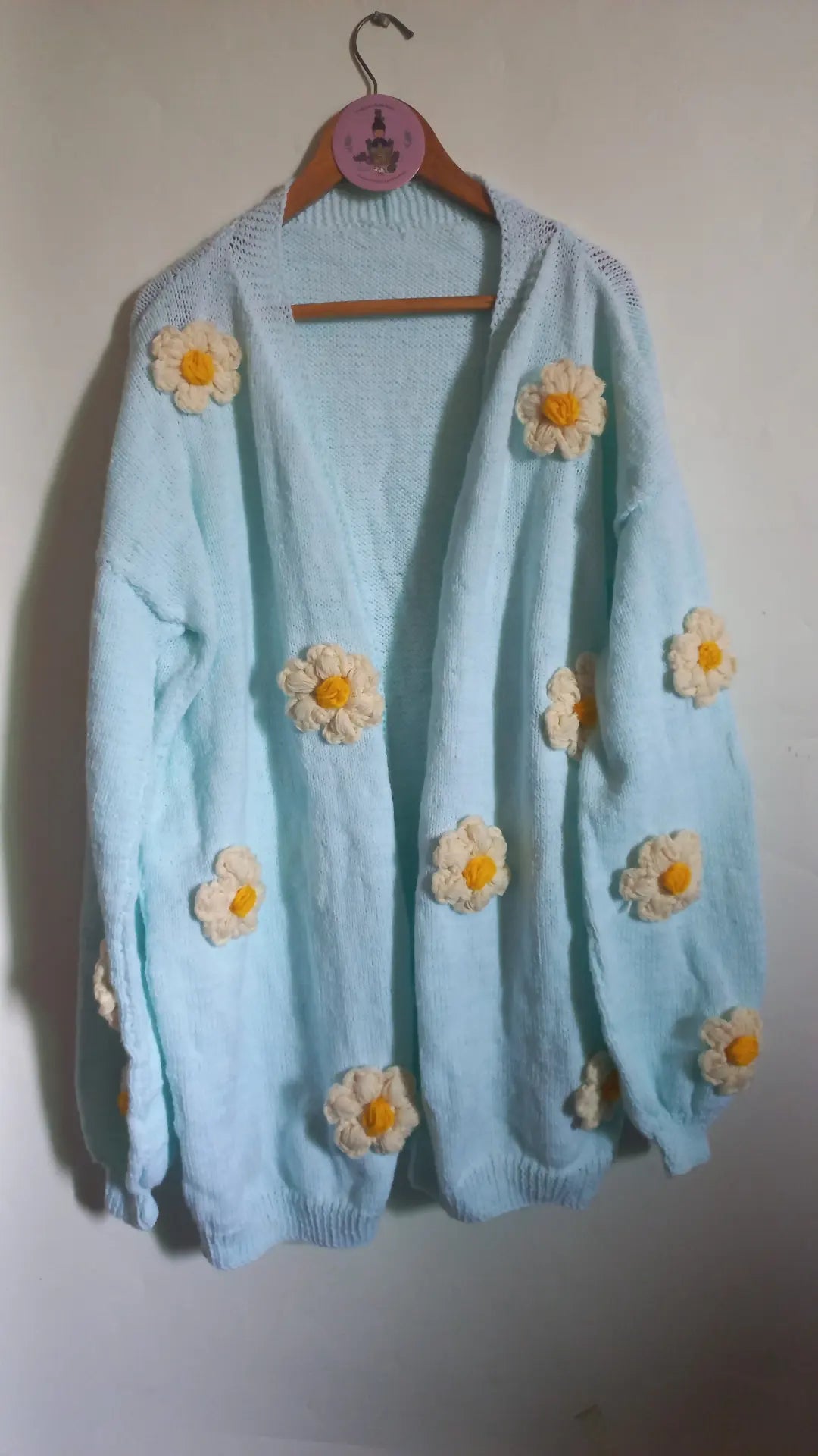 Oversized daisy cardigan