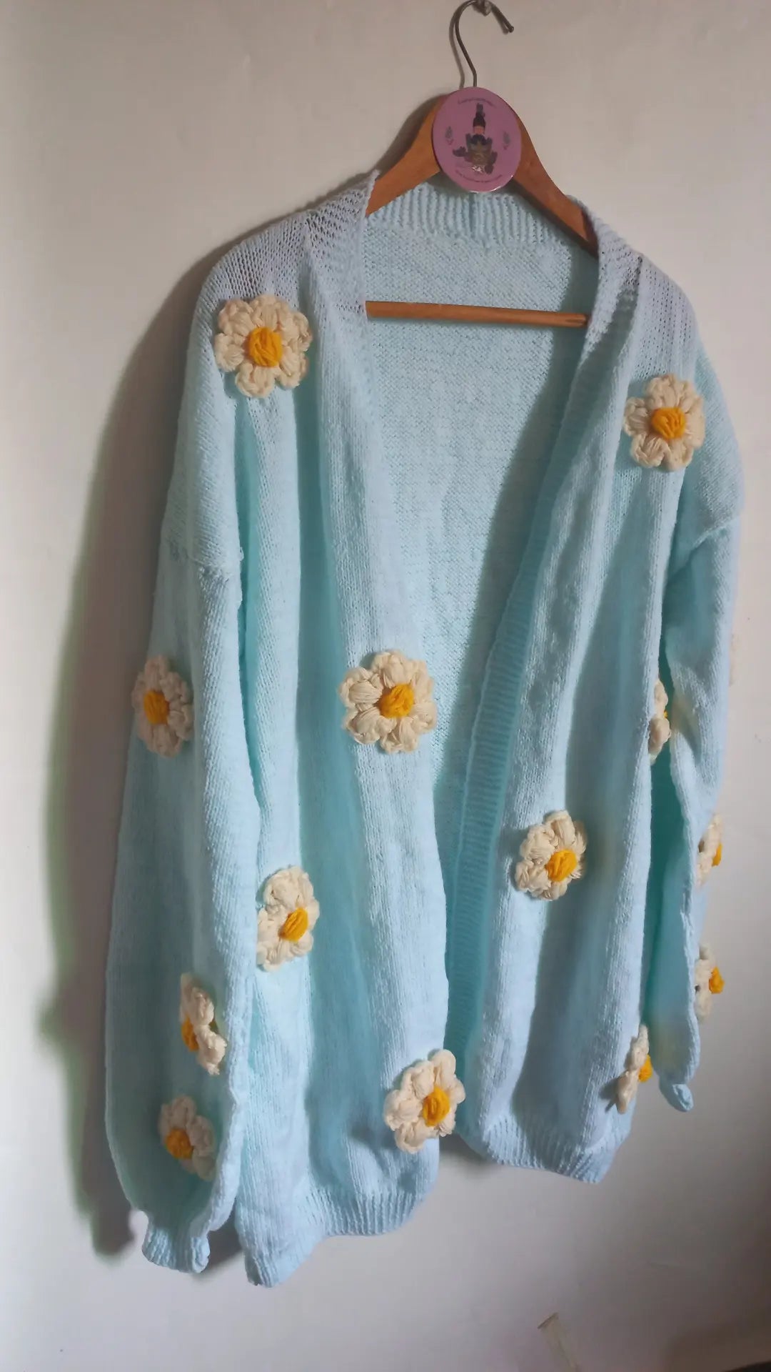 Oversized daisy cardigan