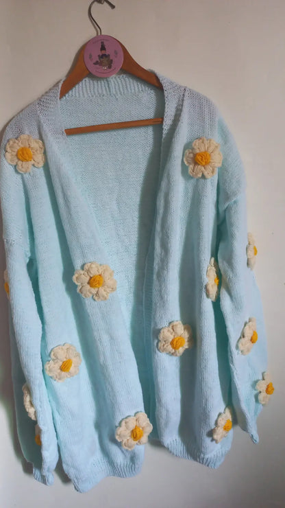 Oversized daisy cardigan