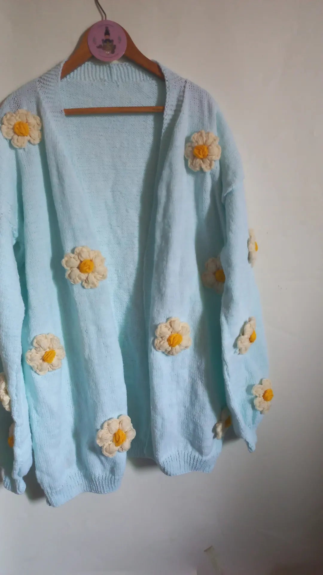 Oversized daisy cardigan