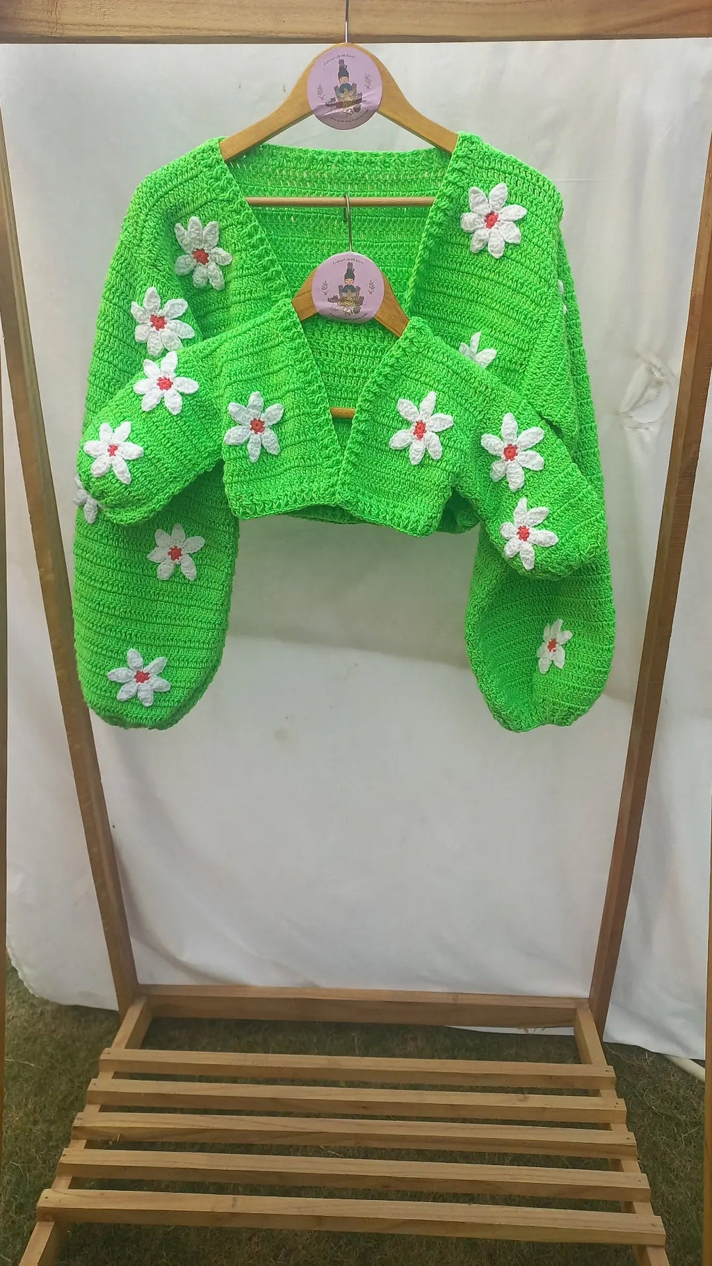 Neon Daisy Cardigan