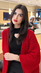 Valentines crochet cardigan