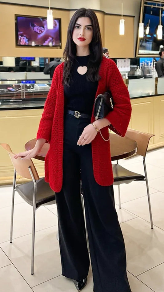 Valentines crochet cardigan