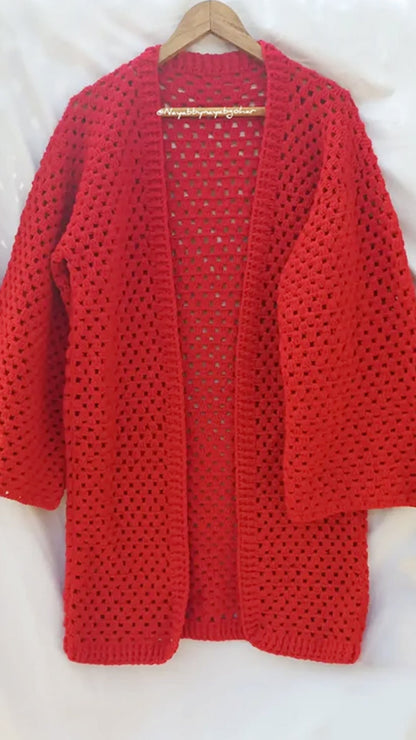 Valentines crochet cardigan