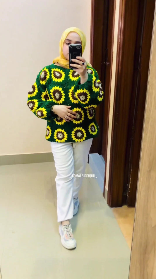 Sunflower sqaure Jumper