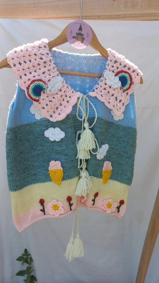 Ruffles & Rainbow Vest