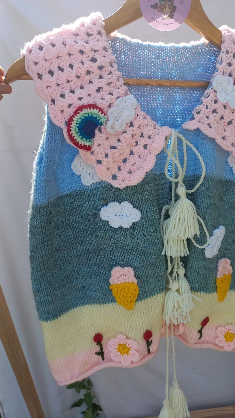 Ruffles & Rainbow Vest