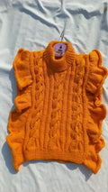 Frilled Cabled Vest