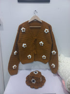 Golden Cardigan Set