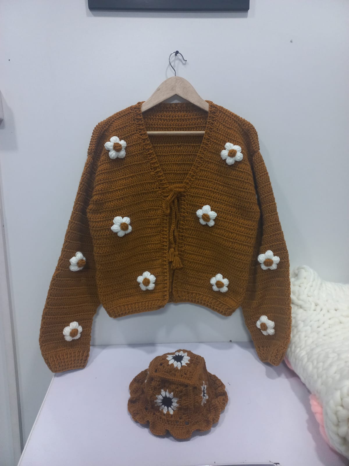 Golden Cardigan Set