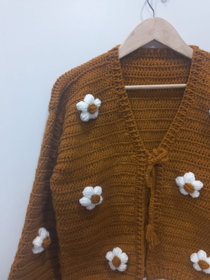 Golden Cardigan Set