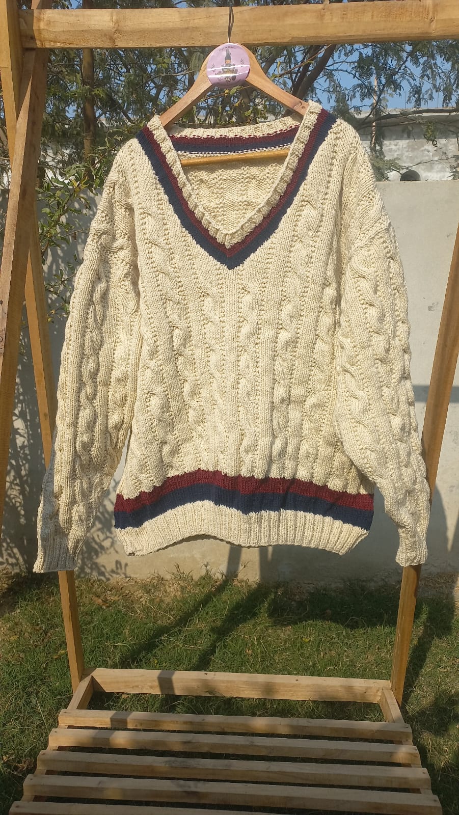 Classic cabled pullover