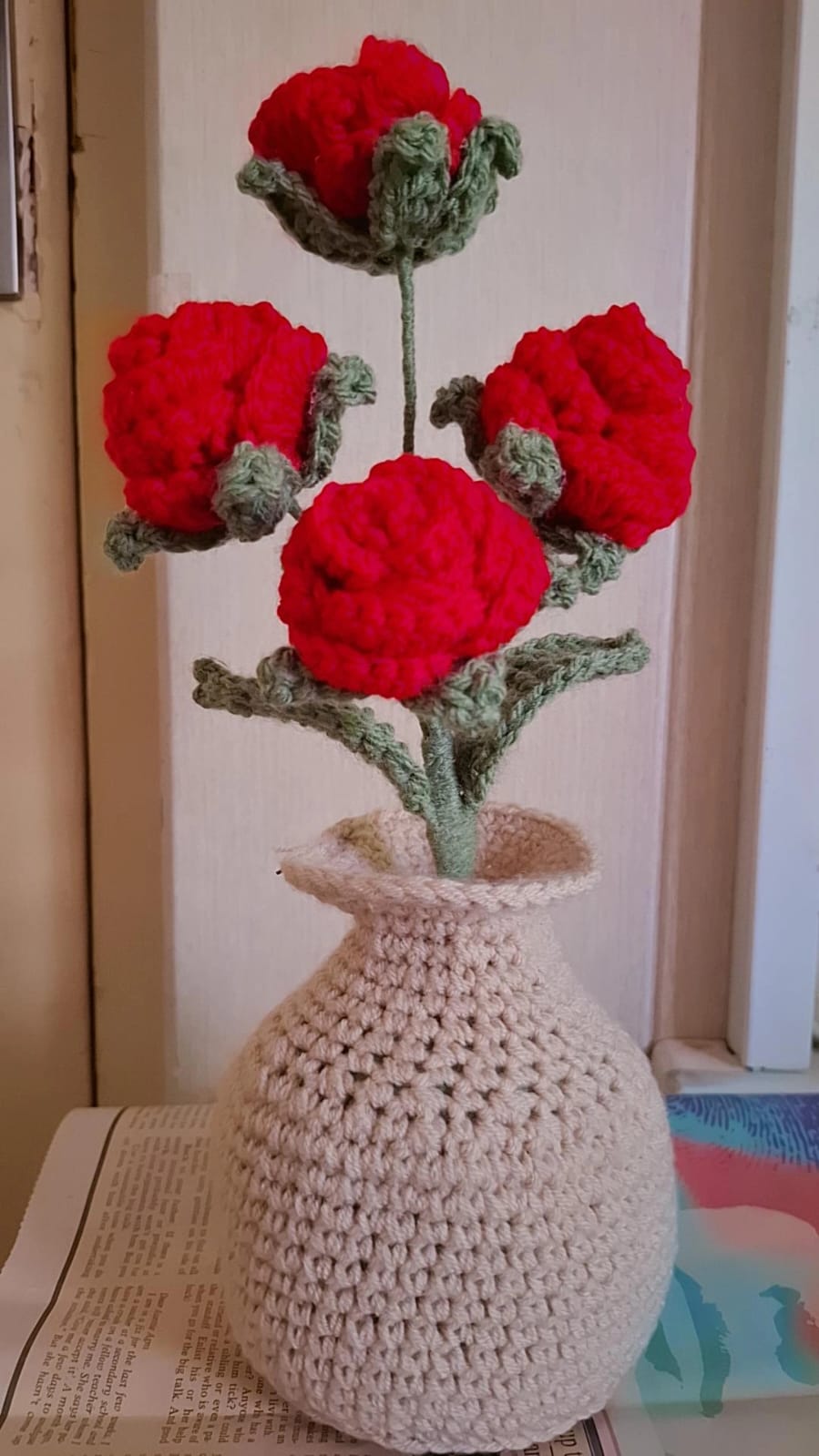 Crochet flower pots