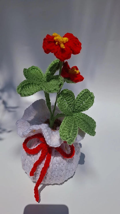 Crochet flower pots