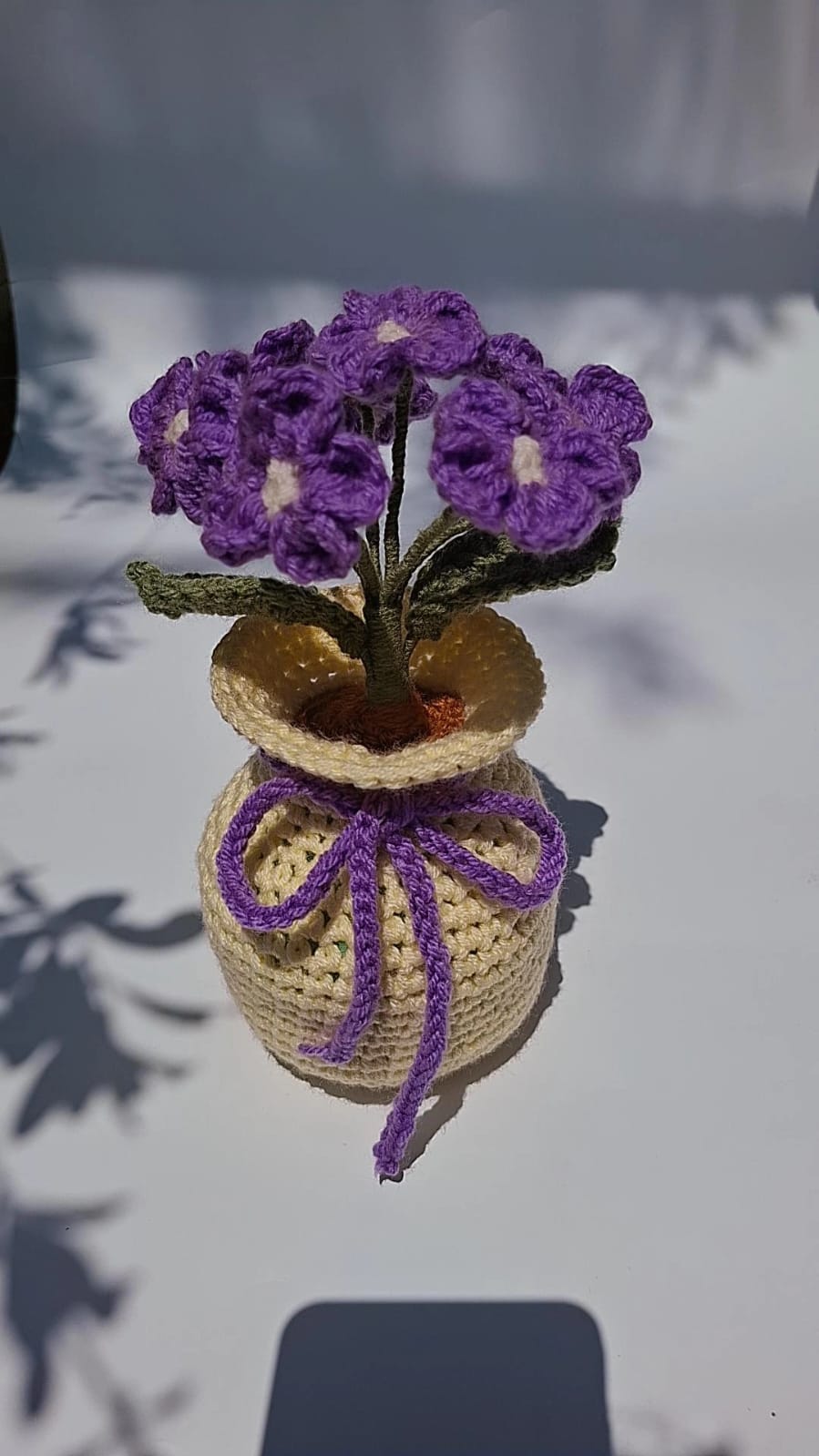 Crochet flower pots