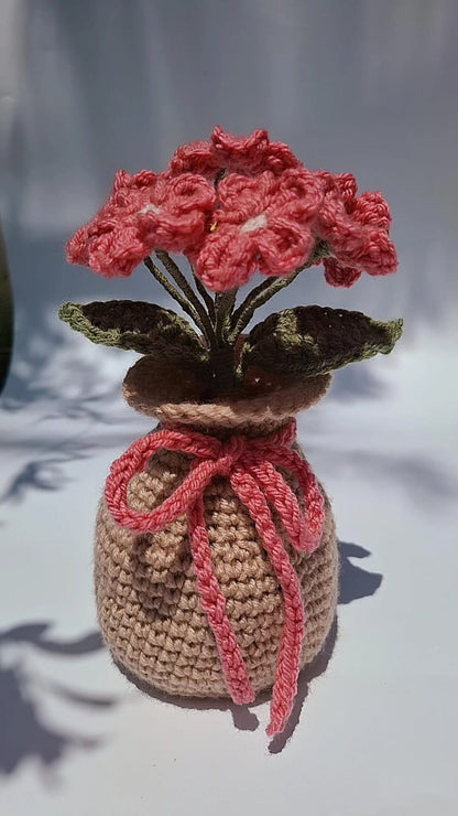 Crochet flower pots