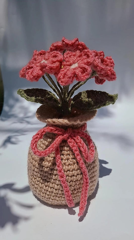 Crochet flower pots