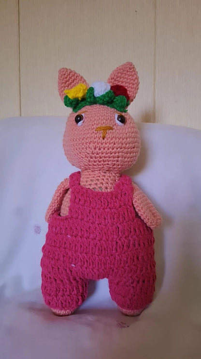 Pink Garland Bunny