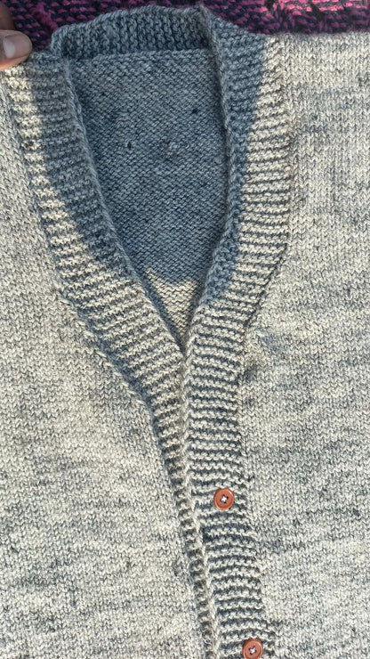Grey Mohair Cardigan