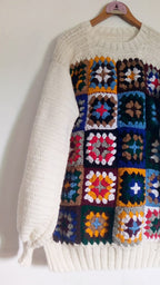 Knitted fusion unisex pullover