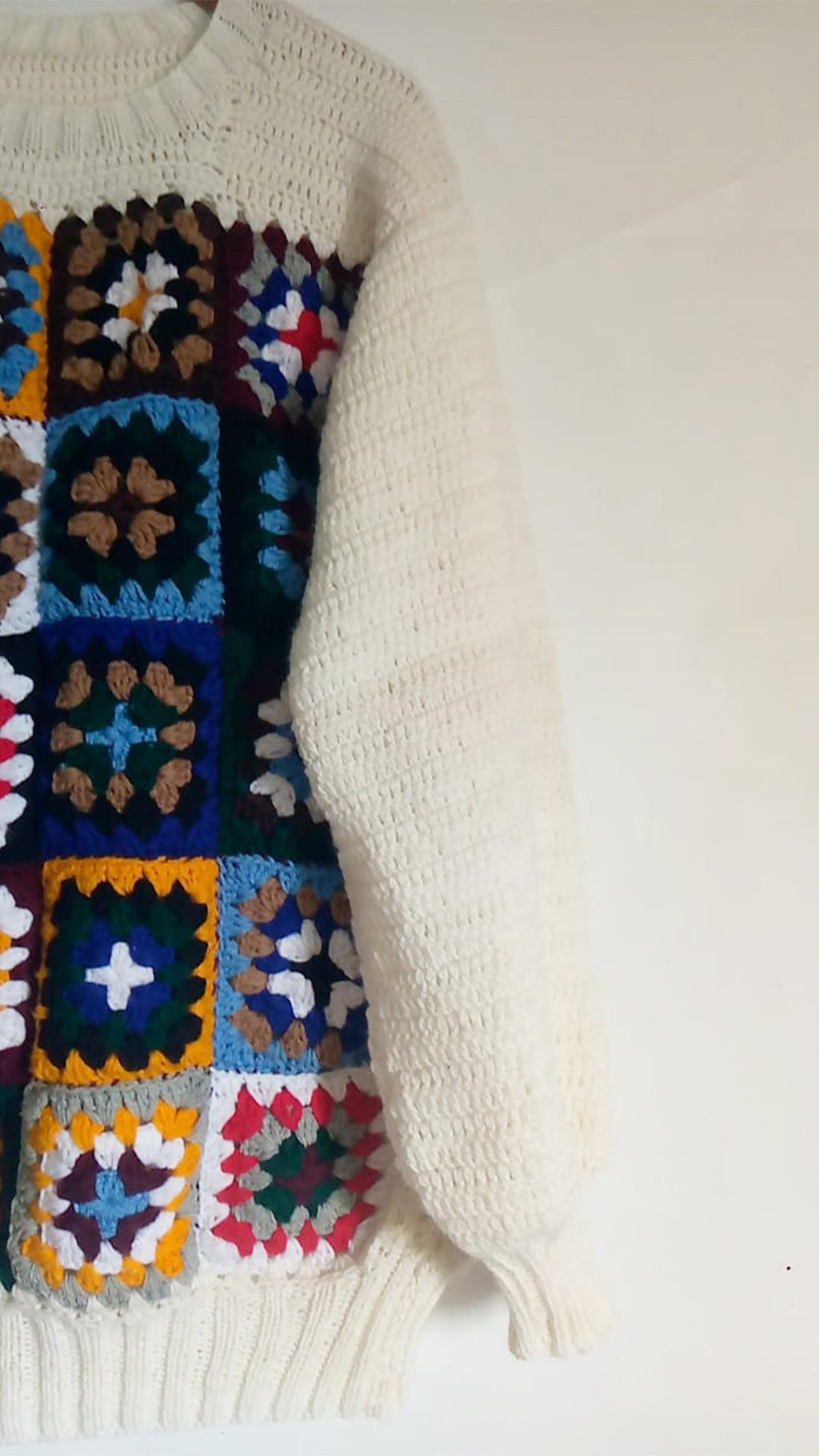 Knitted fusion unisex pullover