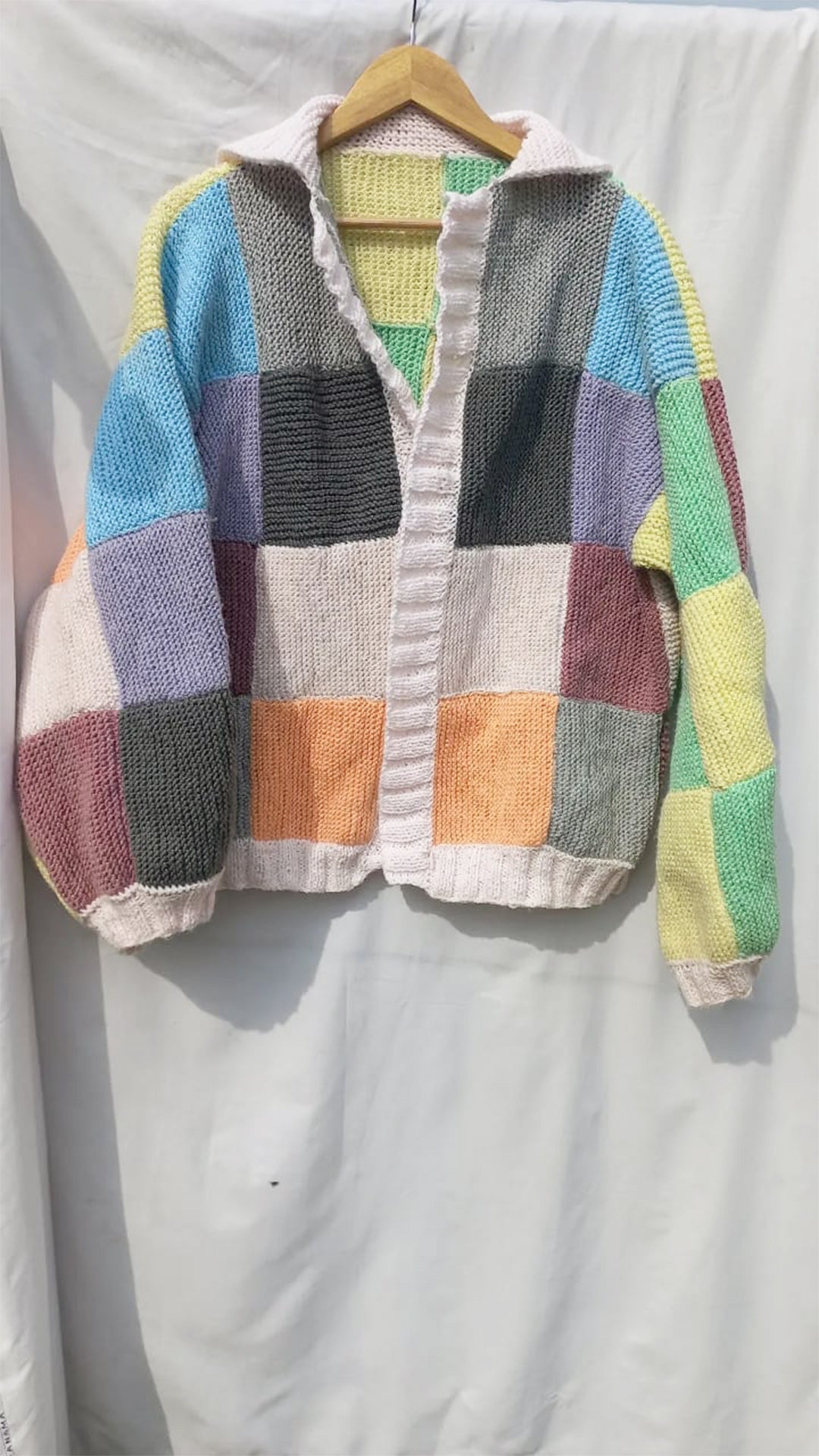 Pestal patches oversized cardigan